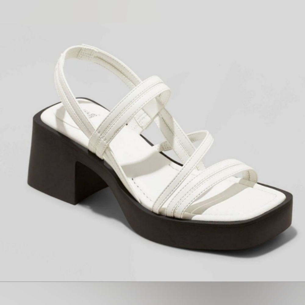 White Stephanie NWT Heel Sandals